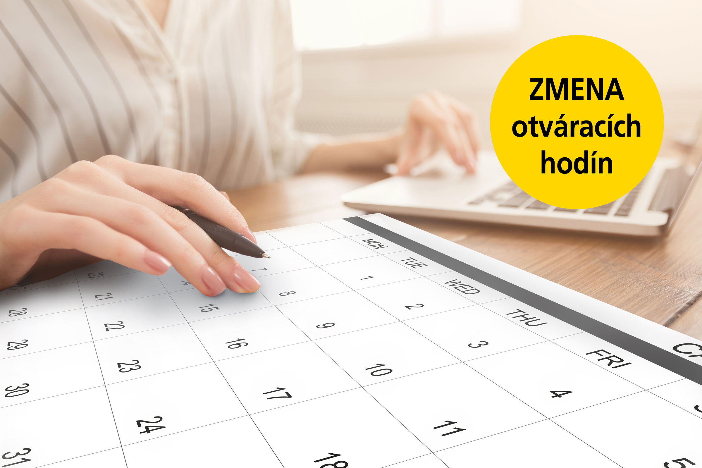 Zmena otváracej doby našich pobočiek v Bratislave a Košiciach
