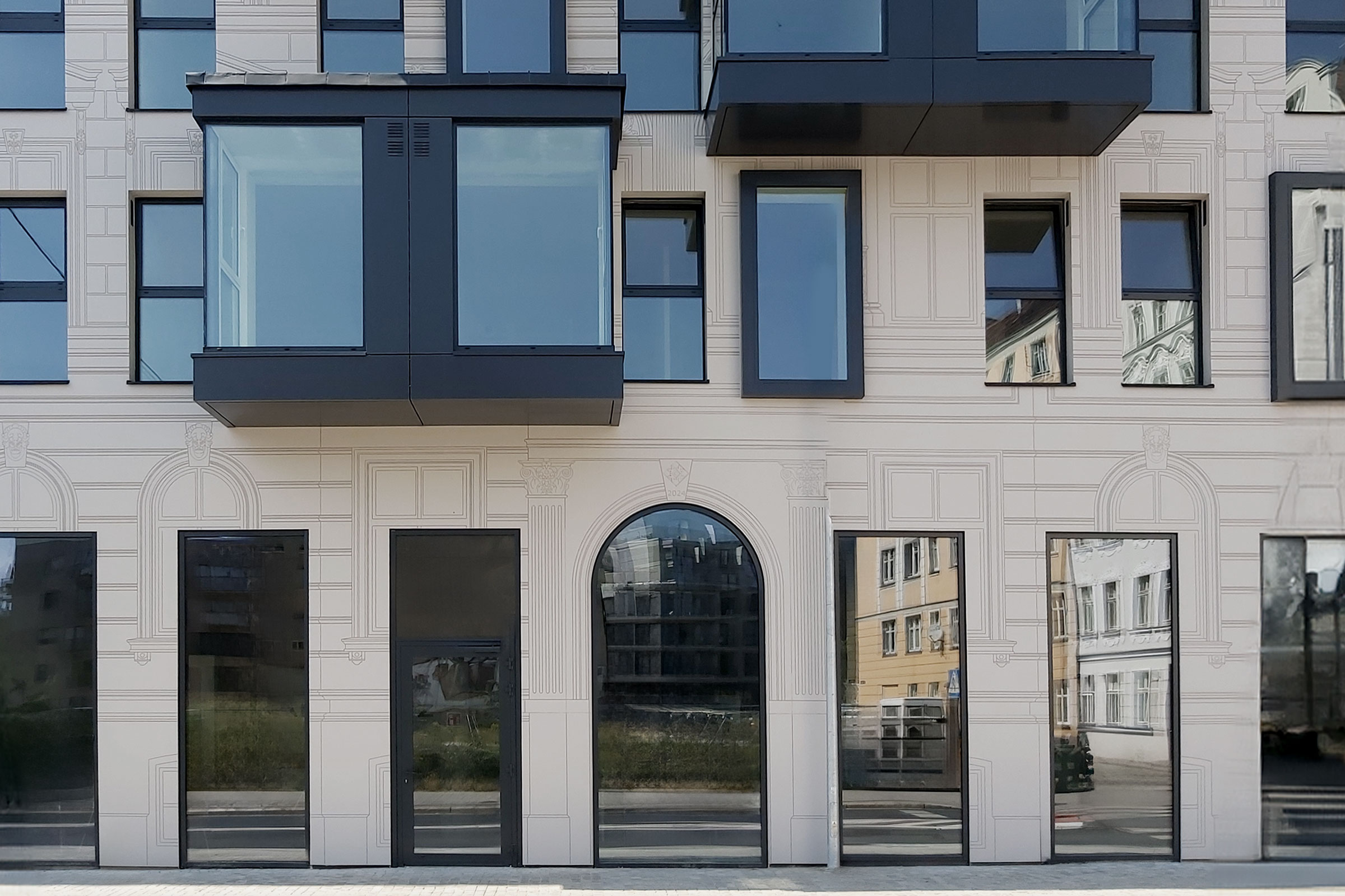 Fasáda v štýle starého meštianskeho domu