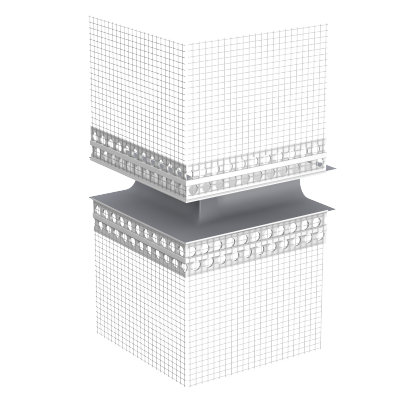 Sto-Dehnfugenprofil E vonkajší roh